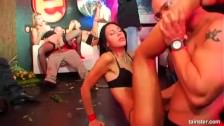 Sexy club girls fucking in public