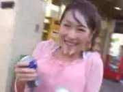 Japanese Girl Walks In Public Covered In Cum 
